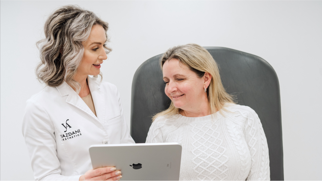 a woman with facial procedure results lasting very long