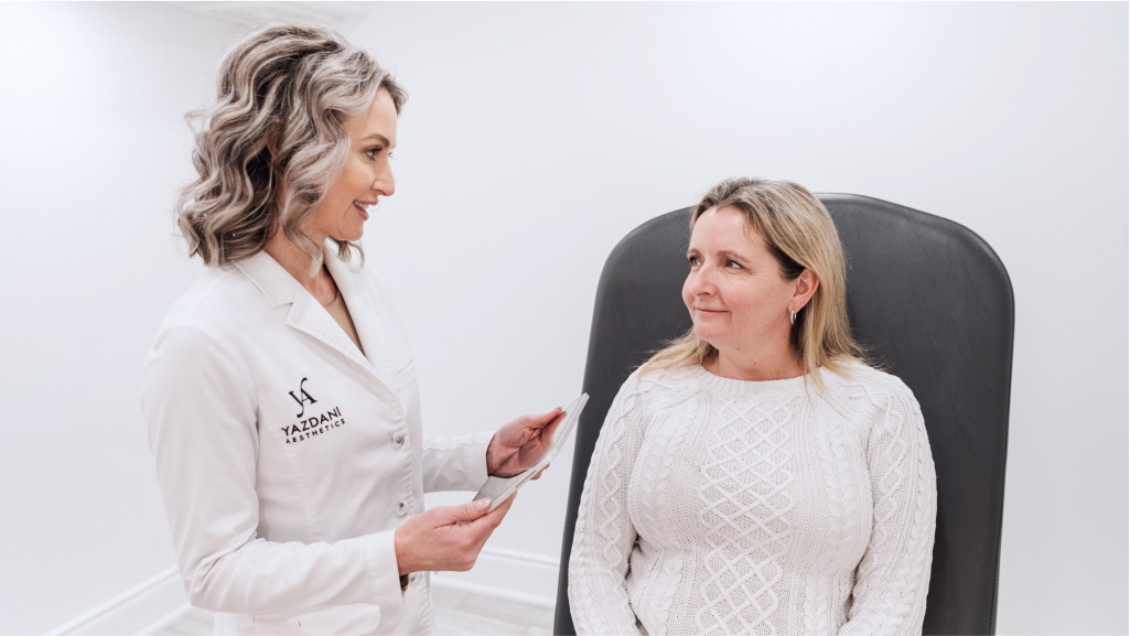 a woman rejecting alcohol after surgery
